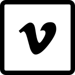 Vimeo Rounded Border SVG Icon